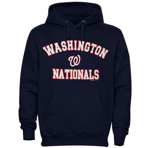 Washington Nationals Fastball Fleece Pullover Navy Blue MLB Hoodie - Click Image to Close
